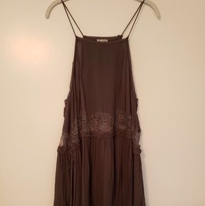 Charcoal gray Free People intimates dress